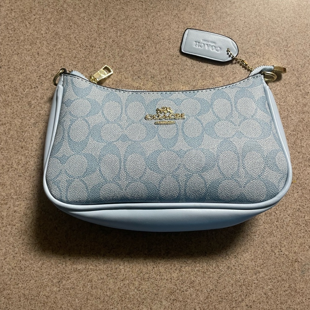 Coach Blue Signature Clutch